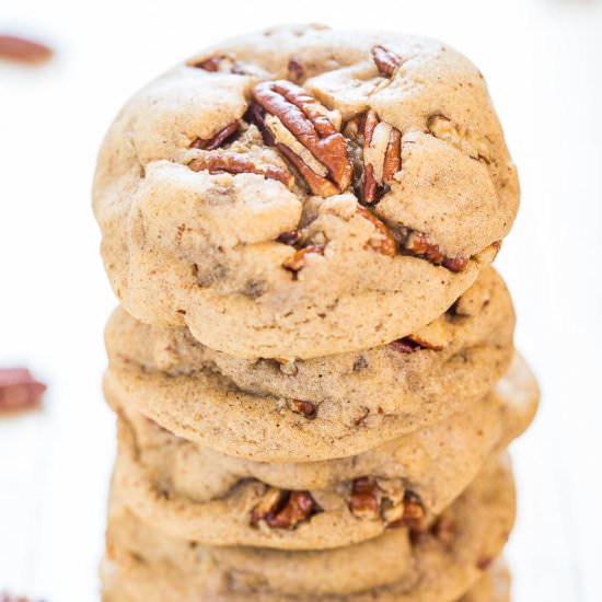 Buttery Pecan Pumpkin Spice Cookies