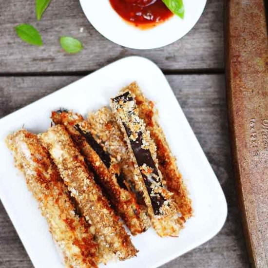 Baked Parmesan Eggplant Fries