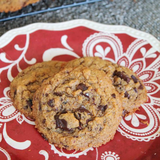 Almond Butter Choc Chunk Cookies