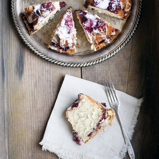Glazed Raspberry Coffee Cake