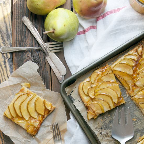 Pear Tart w/ Orange Marmalade Glaze
