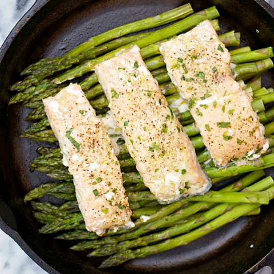 One Pot Salmon and Asparagus