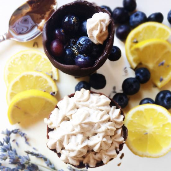 Chocolate & Lemon-Cardamom Cream