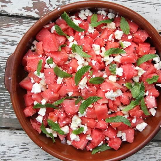Watermelon, Feta, and Mint Salad