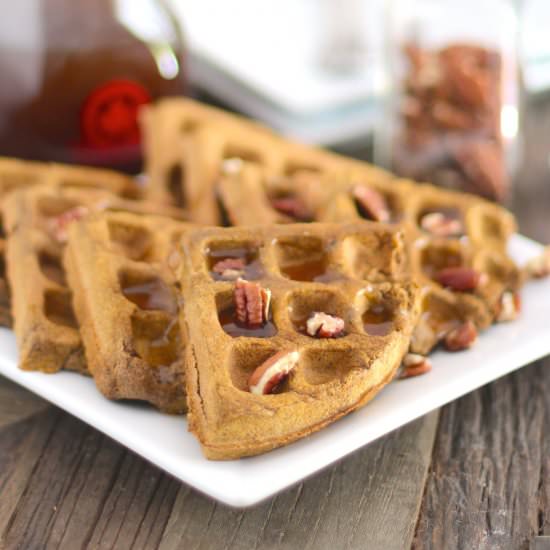 Healthy Pumpkin Buckwheat Waffles