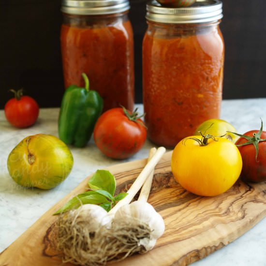 Roasted Heirloom Spaghetti Sauce