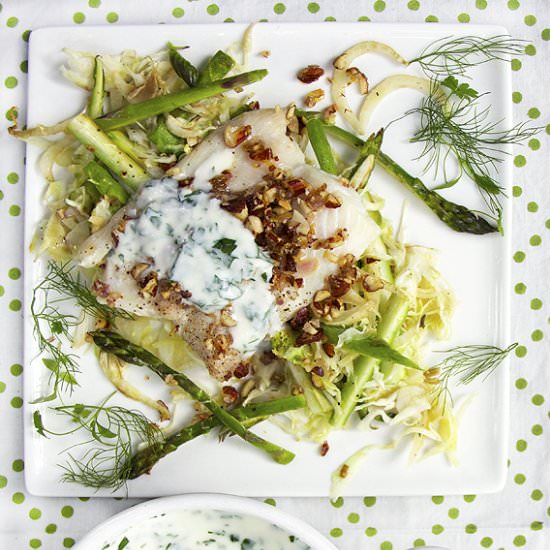 Haddock with Almond Gremolata