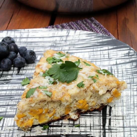 Corn Frittata with Asiago Cheese
