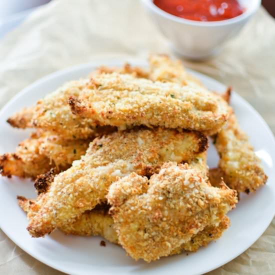 Parmesan and Cashew Chicken Tenders