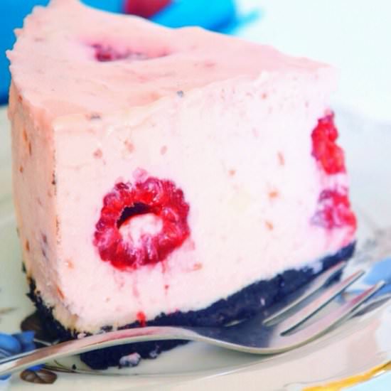 Raspberry & White Choc Cheesecake