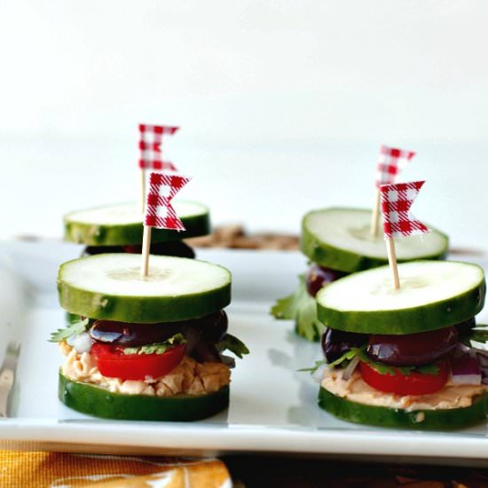 Greek Inspired Cucumber Sliders