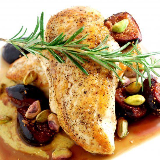 Seared Chicken with Figs & Port