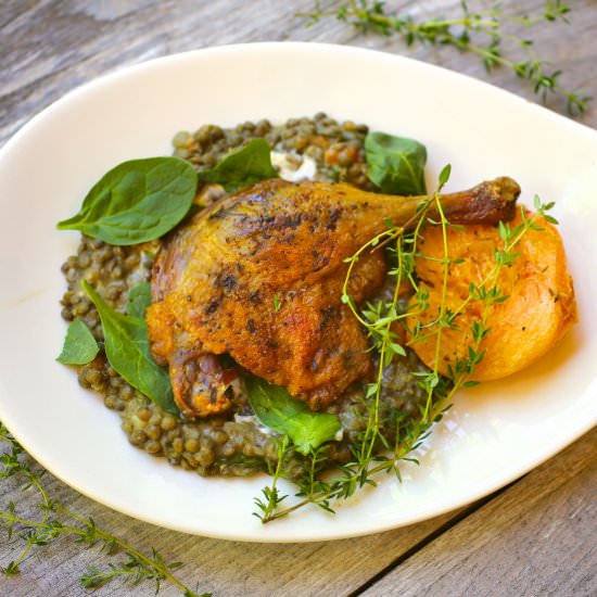 Crispy Spiced Duck Legs with Thyme