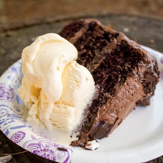 Quadruple Chocolate Birthday Cake