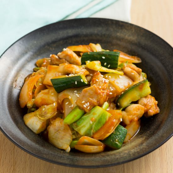 Korean Chilli Chicken Stir Fry