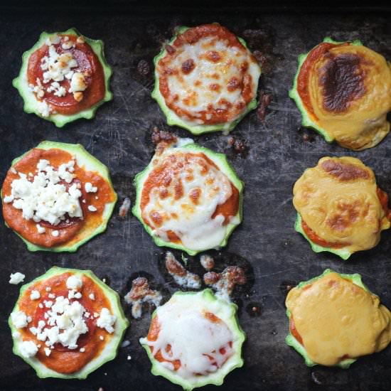 Zucchini Pizzas w/Sun Dried Sauce