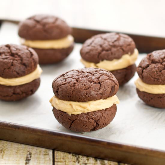 Chocolate Peanut Butter Whoopie Pie