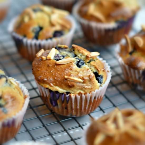 Blueberry and Almond Muffins