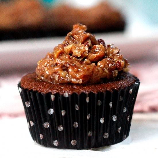 German Chocolate Cake Cupcakes