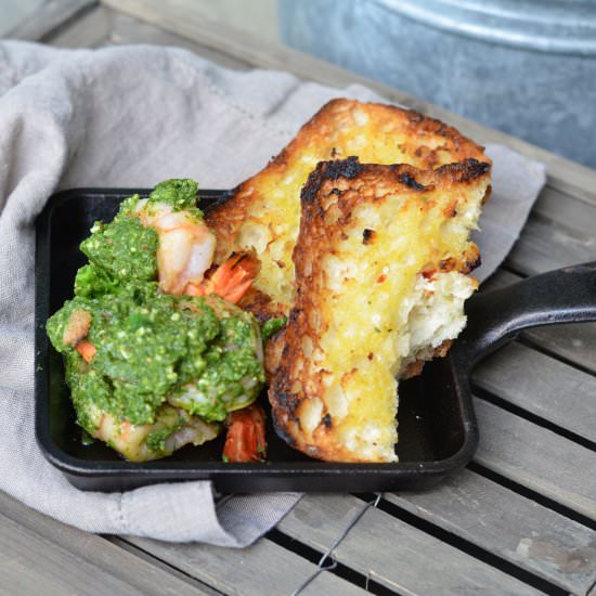 Broccoli Rabe Grilled Shrimp