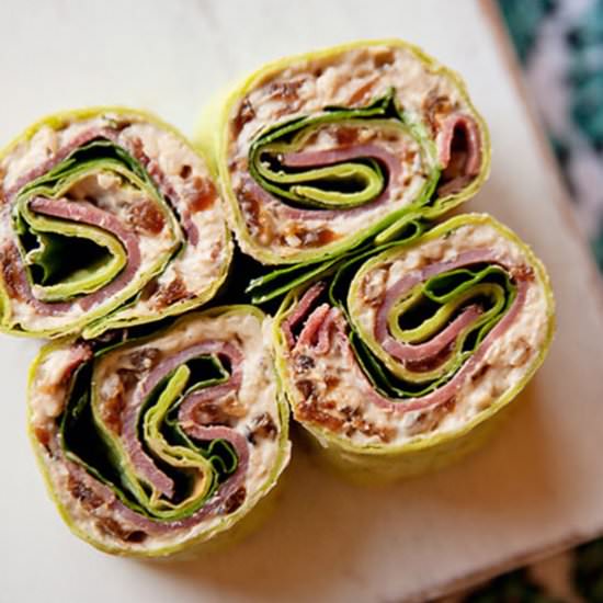 Pastrami & Caramelized Onion Wheels