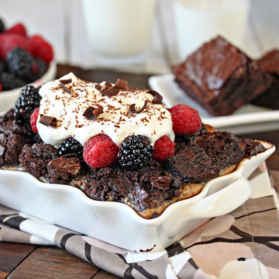 Brownie Bread Pudding