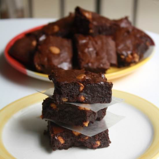 Flourless Butterscotch Chip Brownie