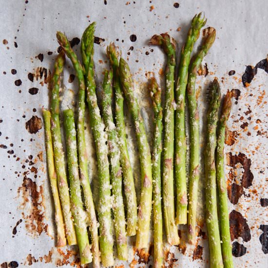 Baked Lemon Parmesan Asparagus