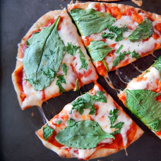 Garden Spinach Cilantro Pizza