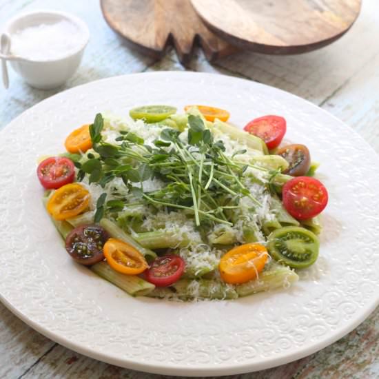 Pasta with Mint Pea Sauce