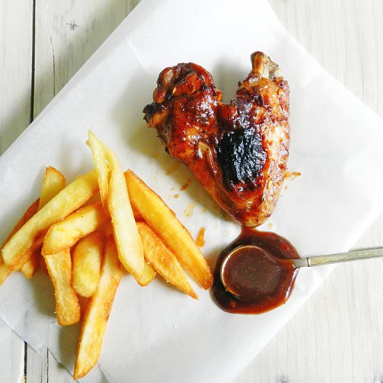 Sticky bbq chicken wings