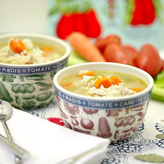 Chicken Vegetable Soup with Rice