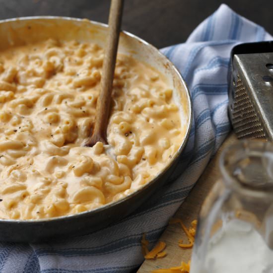 Three cheese stovetop mac