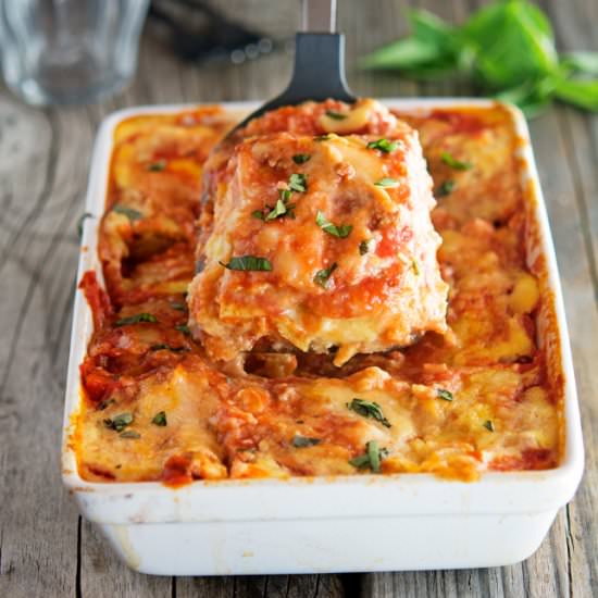 Cauliflower Noodle Lasagna