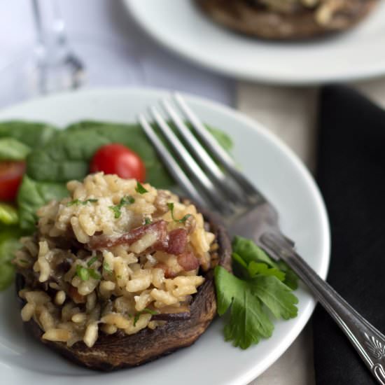 Risotto Stuffed Mushrooms