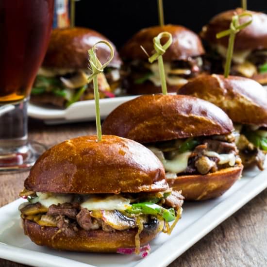 Philly Cheese Steak Sliders