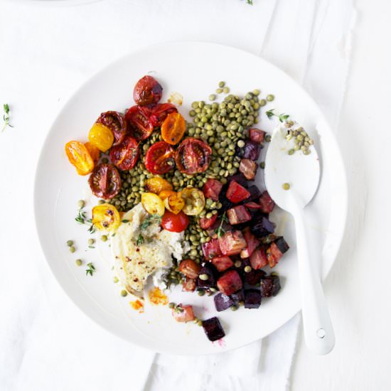 Lentil and Goat Cheese Salad