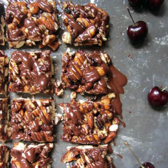 Dark Chocolate Cherry Cashew Bars