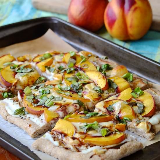 Nectarine and Prosciutto Pizza