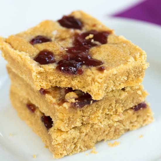 Peanut Butter & Jelly Cookie Bars