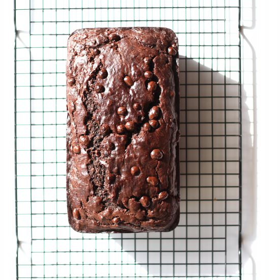 Chocolate Cacao Nib Banana Bread