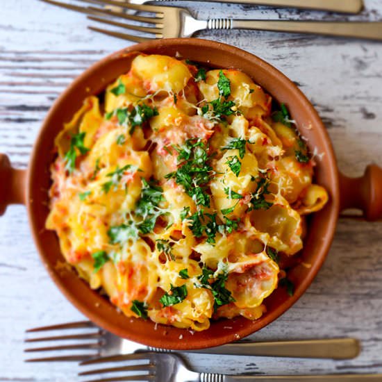 Tuna Pasta Bake with Tomatoes