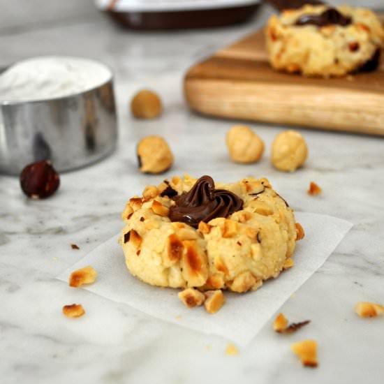 Nutella and Hazelnuts Cookies