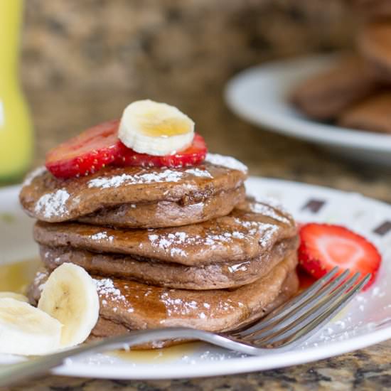 Chocolate Peanut Butter Pancakes