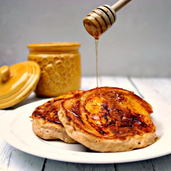 Peach and Sour Cream Pancakes