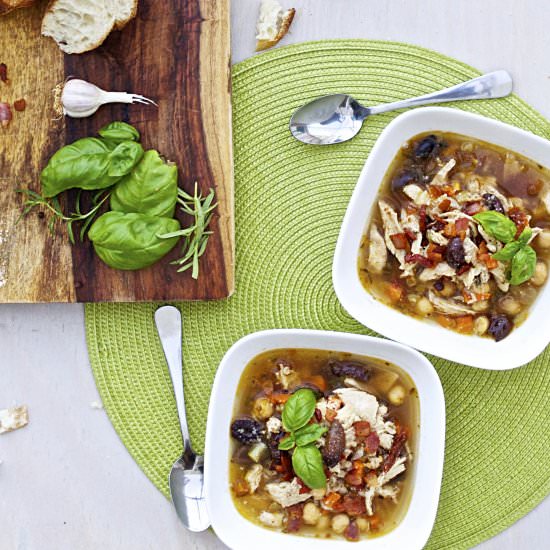 Tuscan Chicken and Barley Soup