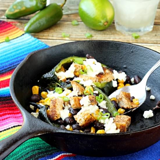 Fajita Stuffed Poblano Peppers