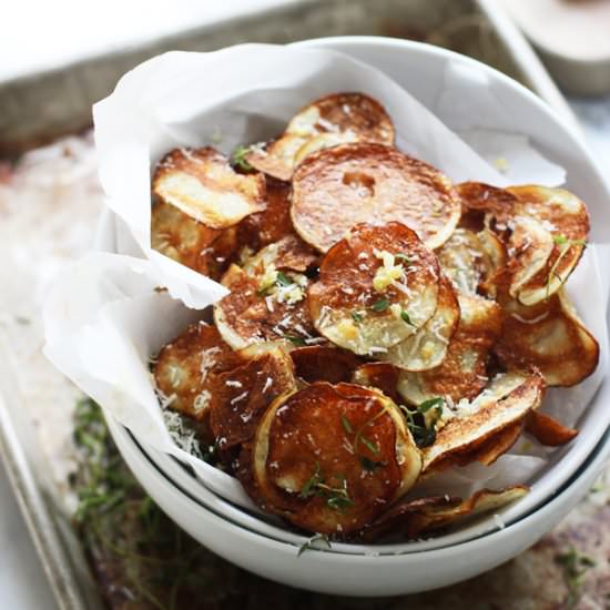 Crispy Baked Potato Chips