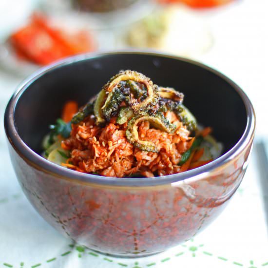 Spicy tuna bibimbap