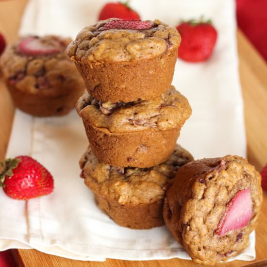 Strawberry PB Muffins